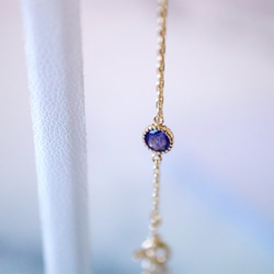 [Sot to] K10 ブレスレット(またはアンクレット)  【アイオライト】 2枚目の画像