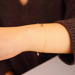 [Sot to] K10 ブレスレット(またはアンクレット)  【アイオライト】 5枚目の画像