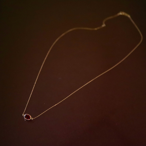 [Sot to] K10 ネックレス【ガーネット】 6枚目の画像