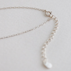 [Hi-Bi] 白色珍珠 x 水晶雙層項鍊 SV925 第4張的照片