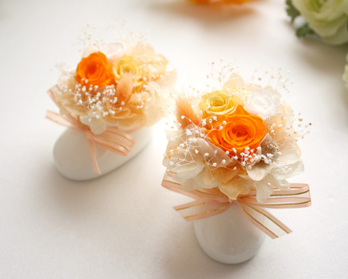 【現品限り】フラワーBOX&ベビーシューズセット 楽天市場】ベビーシューズ プリザーブドフラワーの通販