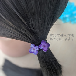 鏈接協調初夏繡球（紫）一套清涼涼的髮帶和小女孩的髮帶（4）【特輯】 第5張的照片