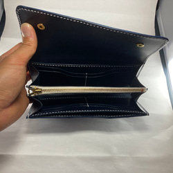 ⭐︎大人カジュアルな長財布⭐︎ロングウォレット⭐︎アラスカブルー 4枚目の画像