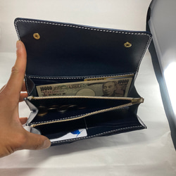 ⭐︎大人カジュアルな長財布⭐︎ロングウォレット⭐︎アラスカブルー 5枚目の画像