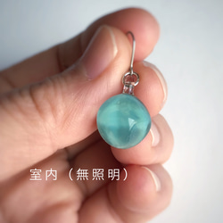 Creema限定！Sea glass ピアス／イヤリング＊エメラルドグリーン 3枚目の画像