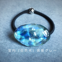 Ｃｒｅｅｍａ限定フォルム！Sea glass 髪ゴム＊ウォータリーブルー 5枚目の画像