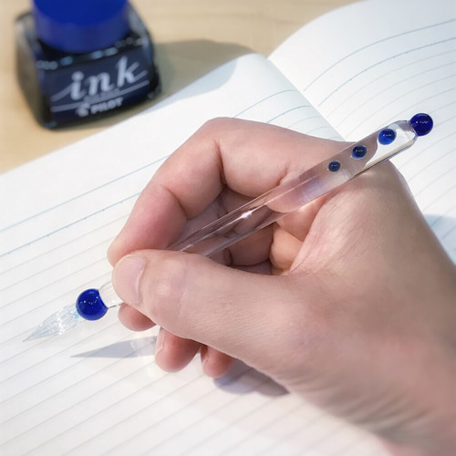 数量限定！ガラスペン～奏～ 青 ペン・筆記用具 Otonari工房 通販  