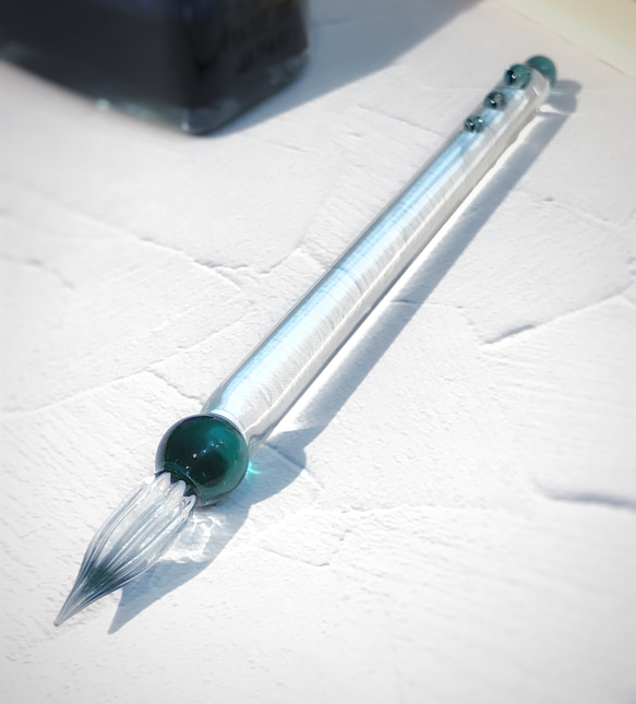 数量限定！ガラスペン～奏～ 青緑 ペン・筆記用具 Otonari工房 通販