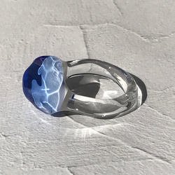 Creema限定！Sea glass ring＊ライトブルー 5枚目の画像