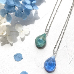 Creema限定！Sea glass pendant　S＊エメラルドグリーン 8枚目の画像