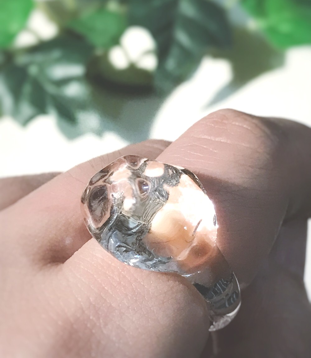 ガラスリング　レア　日本製　硝子　指輪