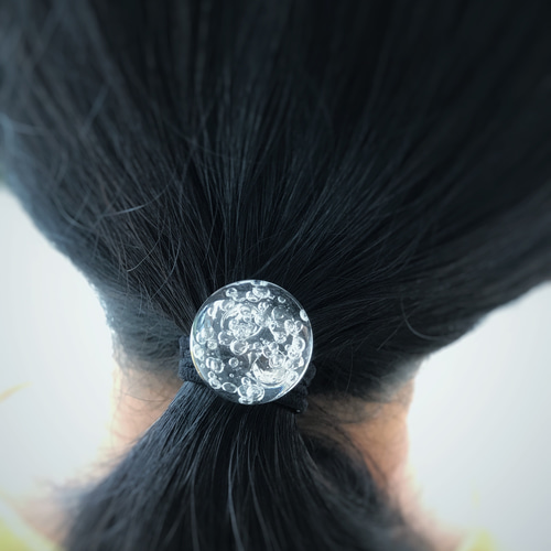 ガラス製ヘアゴム 透明・マット ガラスヘアゴム - ショップ chanmaru ヘアアクセサリー - Pinkoi