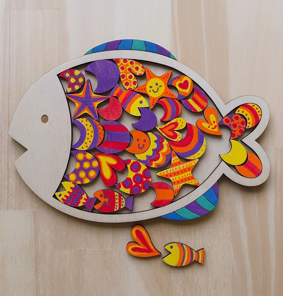 Colorful Fish【おさかなパズル】①おさかなちゃん 3枚目の画像