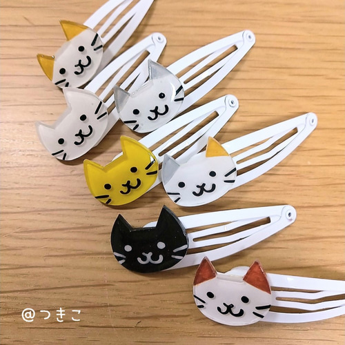 ねこちゃん☆パッチンピン二個セット☆ ねこちゃん☆パッチンピン二個セット☆