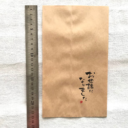 筆文字コトバのクラフト袋 Mサイズ5枚セット 2枚目の画像