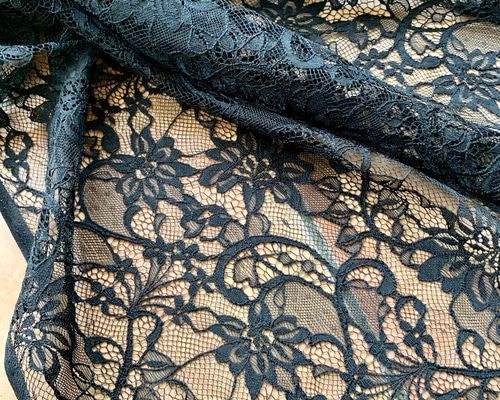 最終価格 アナスイ 黒 シルク レース 花柄 4 美品 最終価格 アナスイ