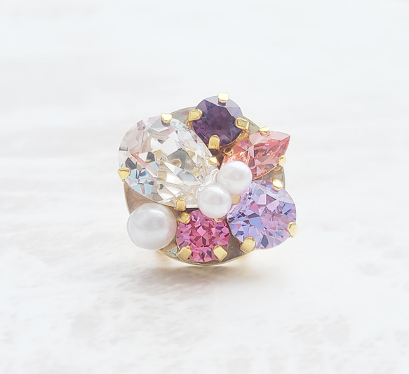 再次上架 x 3 Obidome Swarovski Bijou Glitter Pearl 第1張的照片