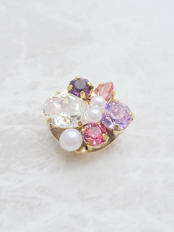 再次上架 x 3 Obidome Swarovski Bijou Glitter Pearl 第3張的照片