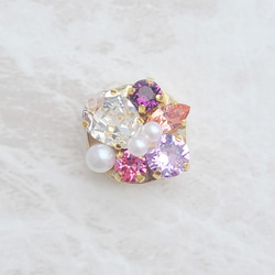 再次上架 x 3 Obidome Swarovski Bijou Glitter Pearl 第4張的照片