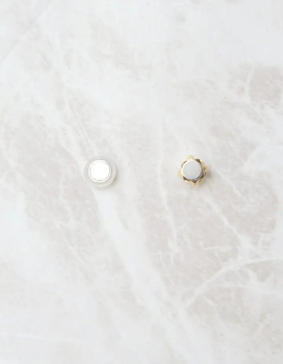 【流行沸騰】包裹式履帶鉤耳環設計耳環耳釘磁鐵耳夾珍珠 第10張的照片