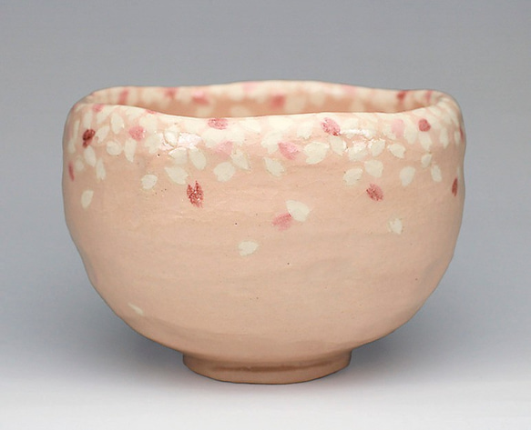 紅楽桜の絵　茶碗 1枚目の画像