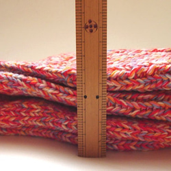 厚手の手編み靴下　24㎝くらいの方用です　ウール100％　毛糸を約205グラム使用した分厚い靴下です　③ 3枚目の画像