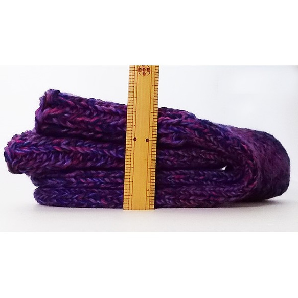 厚手の手編み靴下　23.5～24㎝くらいの方用です　ウール100％　毛糸を約200グラム使用した分厚い靴下です　⑱ 3枚目の画像