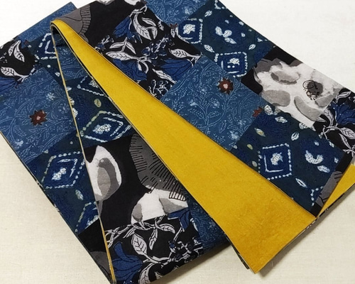 【新作】ハンドメイド　パッチワーク半幅帯 24 cea7fcc4a52bf04569c6225920404d