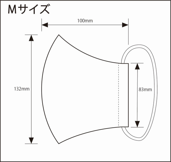 【送料無料】　デニム生地 布マスク　Ｌ・Ｍサイズ 4枚目の画像