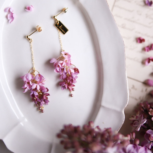 ライラックのピアス・イヤリング ピアス（フープ） Hana 通販 7305163