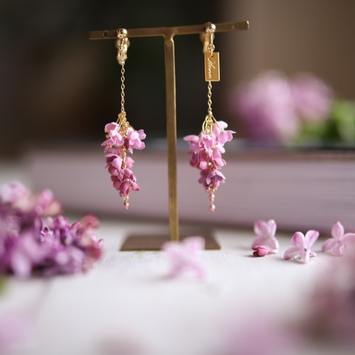 ライラックのピアス・イヤリング ピアス（フープ） Hana 通販 7305163