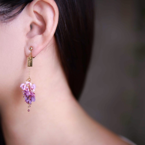 ライラックのピアス・イヤリング ピアス（フープ） Hana 通販 7305163