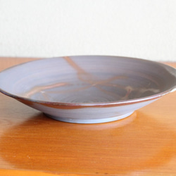 備前焼の21cm深皿、パスタ皿、カレー皿（渋め） 大皿 備前焼 器