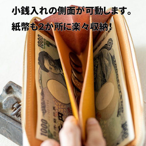 レザークラフト ガバッと見やすいミニミニウォレット