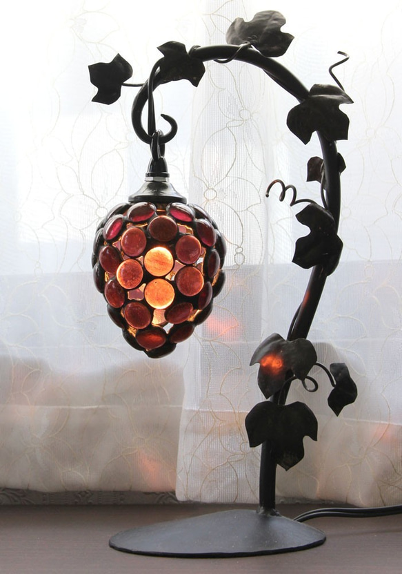 アンティーク調　葡萄ランプ 2枚目の画像