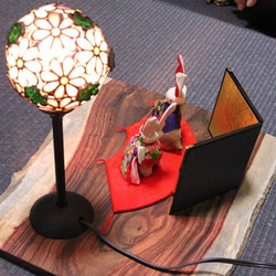 うさぎ雛（人形付きオリジナルぼーるランプ飾り） 4枚目の画像