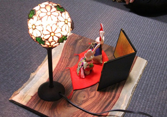 うさぎ雛（人形付きオリジナルぼーるランプ飾り） 4枚目の画像