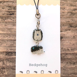 ハリネズミのハンドメイドストラップ③ 携帯ストラップ Aiz* 通販  