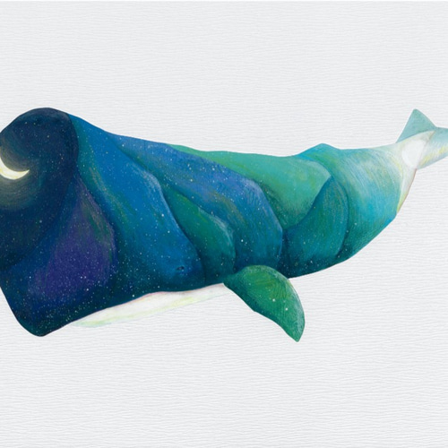 あつ&さま専用（原画）夜空のクジラ【水彩画】ほか　5点おまとめ あつ&さま専用（原画）夜空のクジラ【水彩画】ほか 5点おまとめ 絵画