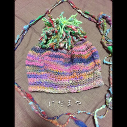 新作‼️手紡ぎ糸のふんにゃりベレー帽 1枚目の画像