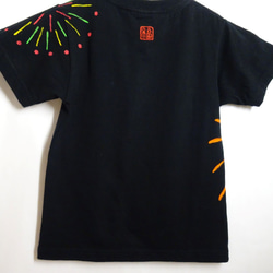 バンバン花火・手描きキッズTシャツ・名前入れ 3枚目の画像