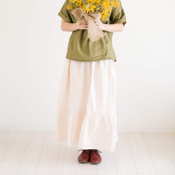 【再販1点のみ】ふわり軽やか♡花柄ロングティアードスカート(ピンク) 5枚目の画像