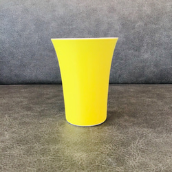 清水焼 内ワンポイントフリーカップ(パンジー-外黄色) 5枚目の画像