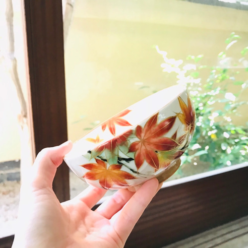 清水焼 ご飯茶碗 大(紅葉) 茶碗・めし碗 京焼・清水焼窯元 陶あん 通販