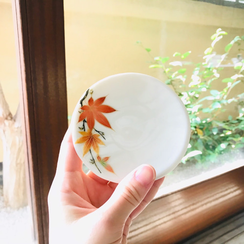 清水焼 丸豆皿【紅葉】 薬味皿・豆皿 京焼・清水焼窯元 陶あん 通販