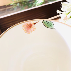 清水焼 小鉢(大) 八重桜-グリーン地 2枚目の画像