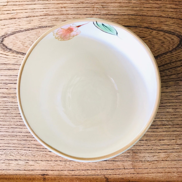 清水焼 小鉢(大) 八重桜-グリーン地 7枚目の画像