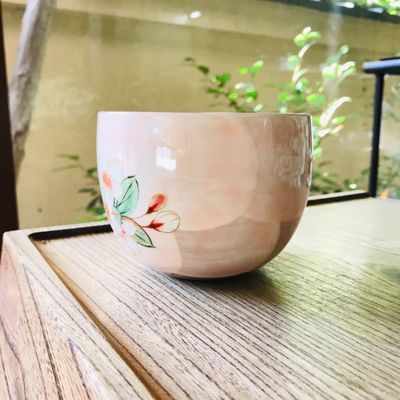 清水焼 小鉢(大) 桜-ピンク地 5枚目の画像
