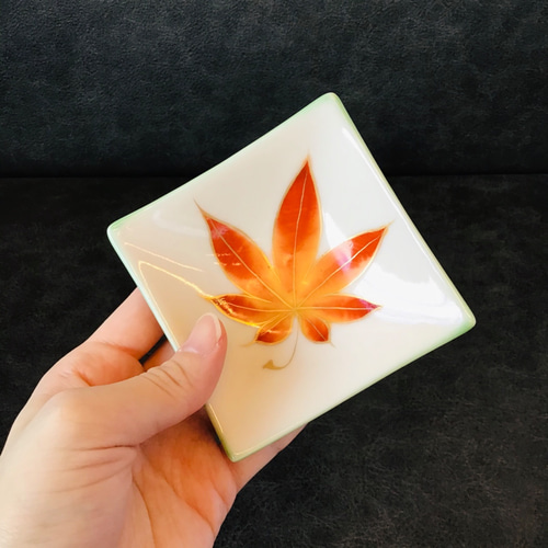 京焼 アウトレット 清水焼 陶あん 色絵付け 角豆皿 5枚セット 陶葊