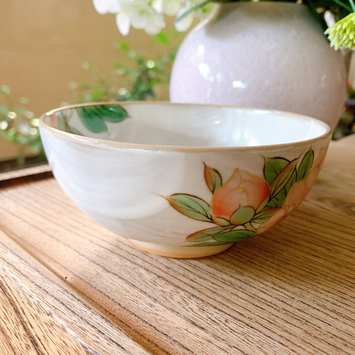京焼・清水焼 ご飯茶碗 小 (牡丹) 茶碗・めし碗 京焼・清水焼窯元 陶